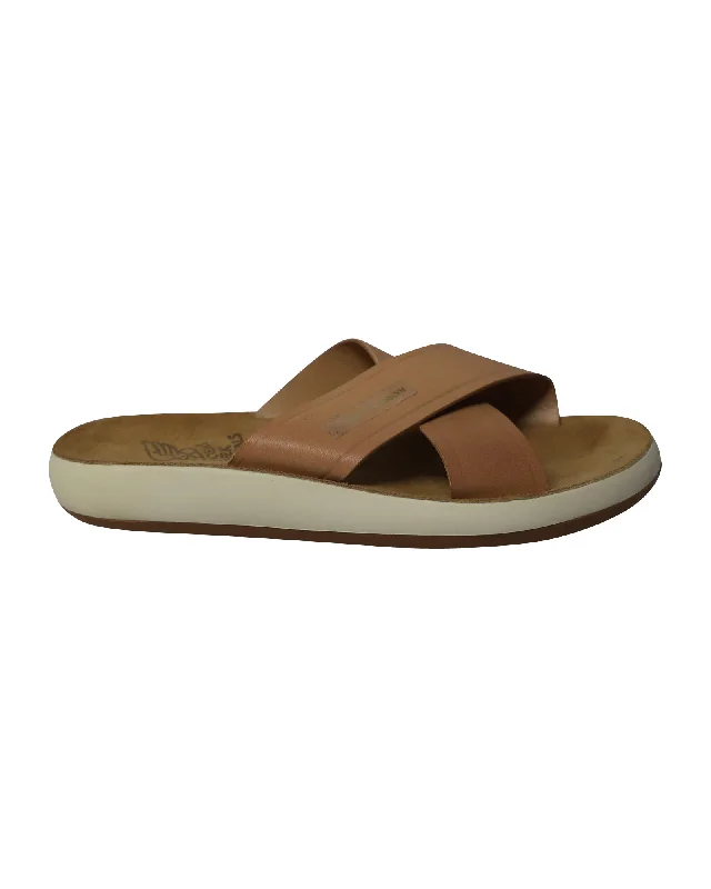 Child - Friendly Women's Sandals with a Secure Buckle in Purple for Moms on the GoAncient Greek Thais Comfort Slip-On Sandals in Brown Leather Child - Friendly Women's Sandals with a Secure Buckle in Purple for Moms on the GoAncient Greek Thais Comfort Slip-On Sandals in Brown Leather