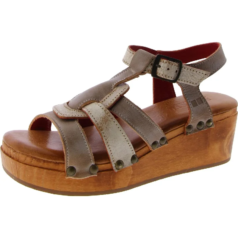 Sustainable Women's Recycled Material Sandals in Beige for Eco - Conscious ShoppersBed Stu Womens Fabiola Wedges Leather Wedge Sandals