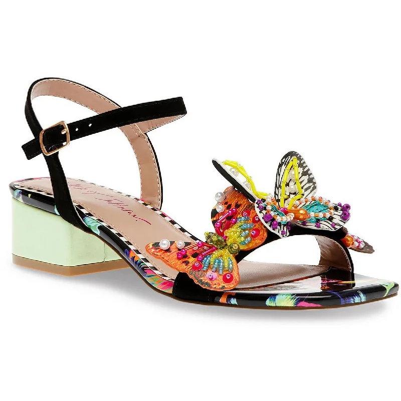 Women's Ankle - Strap Sandals with a Block Heel in Red for a Sophisticated StyleBetsey Johnson Womens LOTTY Block heel Square toe Ankle Strap Women's Ankle - Strap Sandals with a Block Heel in Red for a Sophisticated StyleBetsey Johnson Womens LOTTY Block heel Square toe Ankle Strap