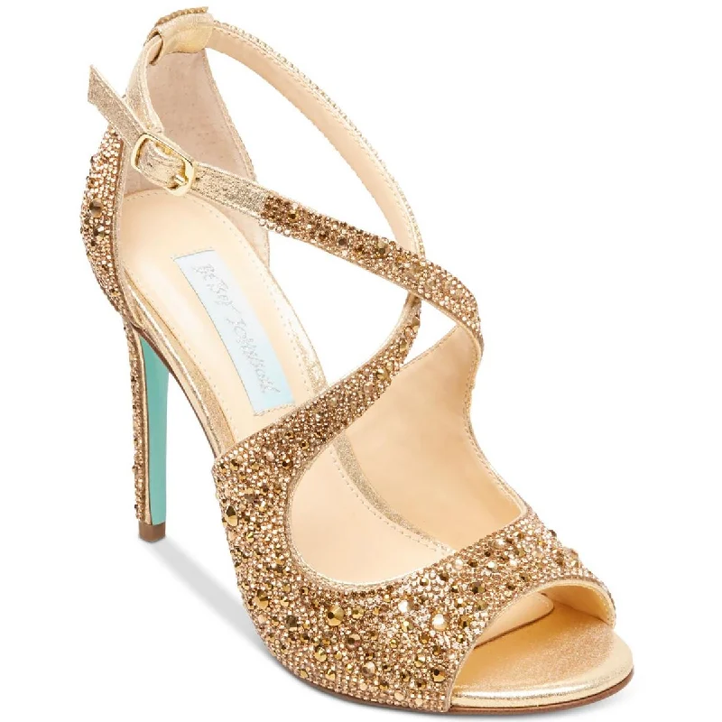Women's Sandals with a Floral - Printed Upper in Pink for a Feminine Spring LookBetsey Johnson Womens Sage Stiletto Open Toe Evening Sandals