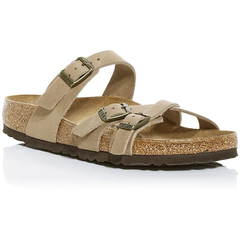 Shock - Absorbing Women's Sandals with a Soft Insole in Black for Active LifestylesBirkenstock Womens Franca Footbed Buckle Slide Sandals
