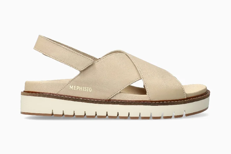 Sustainable Women's Recycled Material Sandals in Beige for Eco - Conscious ShoppersSustainable Women's Recycled Material Sandals in Beige for Eco - Conscious ShoppersBlanche - Light Sand