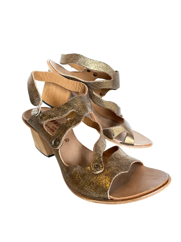 Women's Ankle - Strap Sandals with a Block Heel in Red for a Sophisticated StyleBlast Asymmetric Sandals In Bronze Women's Ankle - Strap Sandals with a Block Heel in Red for a Sophisticated StyleBlast Asymmetric Sandals In Bronze
