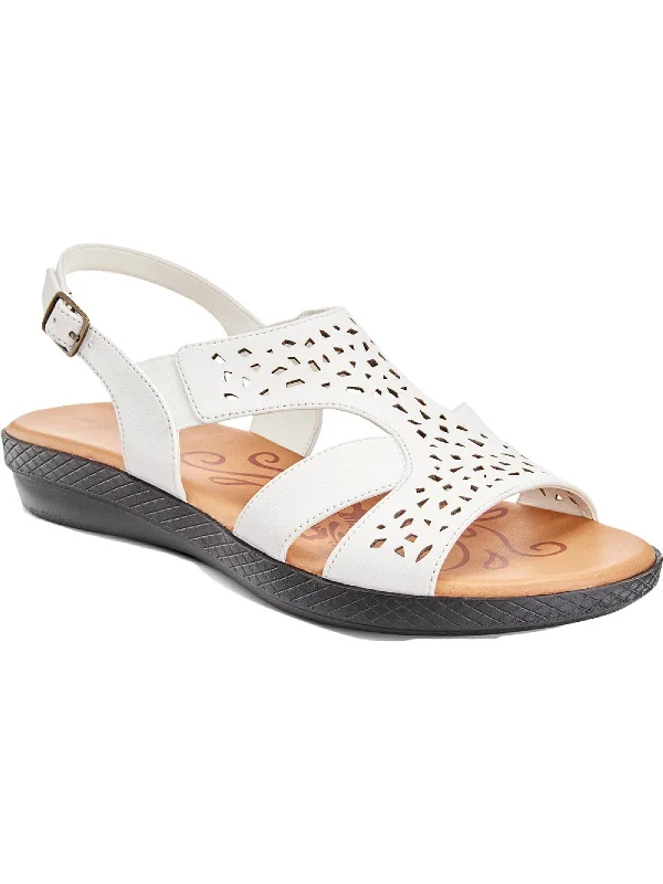 Shock - Absorbing Women's Sandals with a Soft Insole in Black for Active LifestylesBolt Womens Faux Leather Flat Flat Sandals