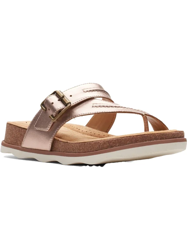 Shock - Absorbing Women's Sandals with a Soft Insole in Black for Active LifestylesBrynn Madi Womens Leather Strappy Slide Sandals