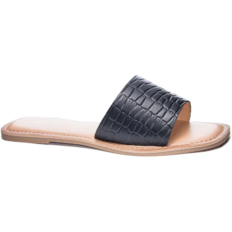 Orthopedic Women's Sandals with Arch Support in Gray for Foot HealthChinese Laundry Womens Regina Leather Metallic Flip-Flops
