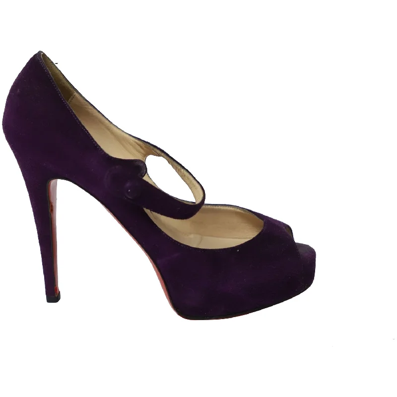 Women's Sandals with a Wedge Heel and a Tassel Detail in Orange for a Trendy LookChristian Louboutin 120mm Flo Peep Toe Pumps in Purple Suede Women's Sandals with a Wedge Heel and a Tassel Detail in Orange for a Trendy LookChristian Louboutin 120mm Flo Peep Toe Pumps in Purple Suede