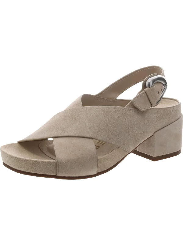 Women's Rhinestone - Embellished Open - Toe Sandals in Silver for a Glamorous Party LookCHRYSTIE Womens Suede Block heel Block Heel