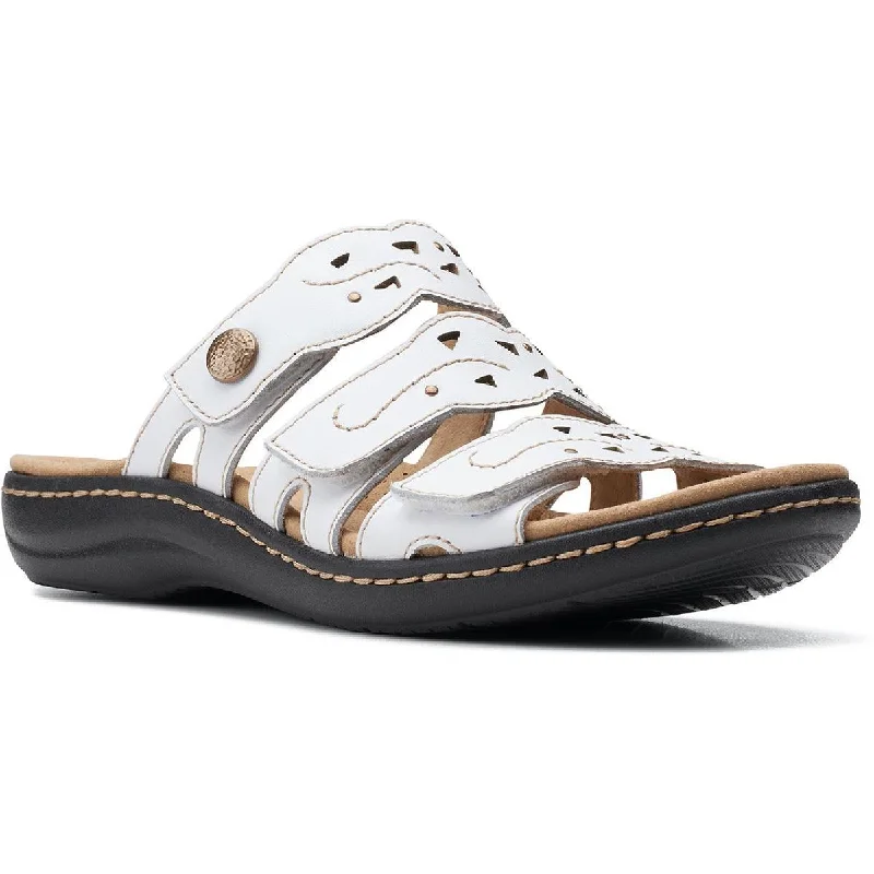 Women's Leather - Strapped Sandals with a Braided Detail in Brown for a Rustic AppealClarks Womens Laurieann Echo Leather Slip On Footbed Sandals