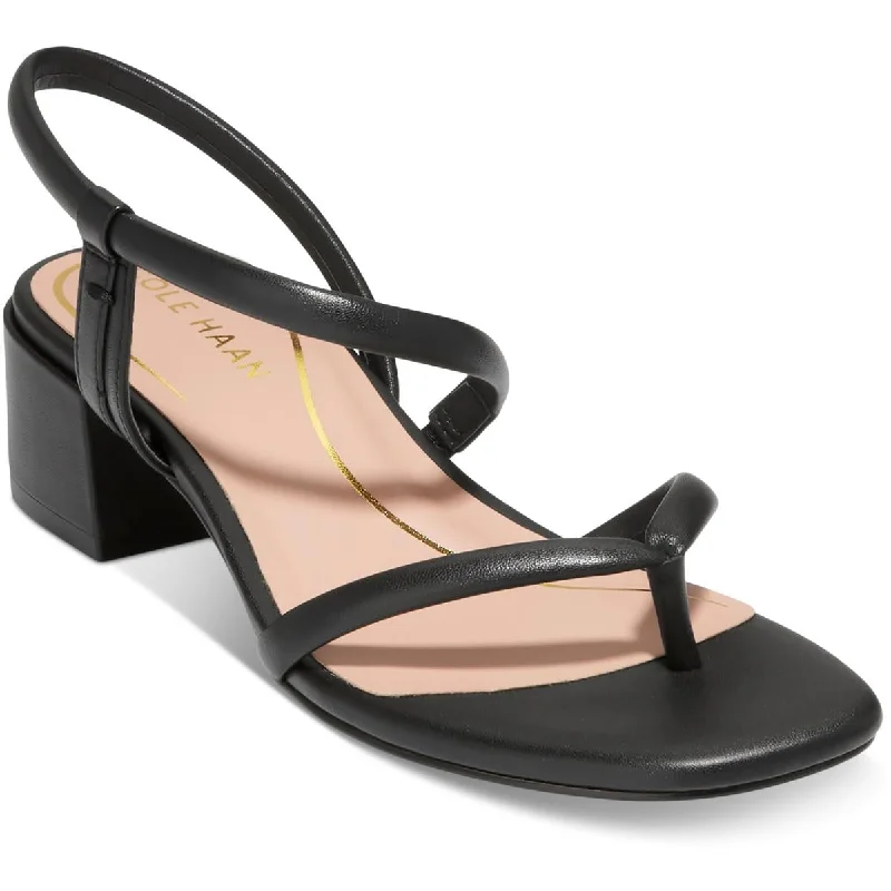 Women's Rhinestone - Embellished Open - Toe Sandals in Silver for a Glamorous Party LookCole Haan Womens CALLI Faux Leather Open Toe Strappy Sandals