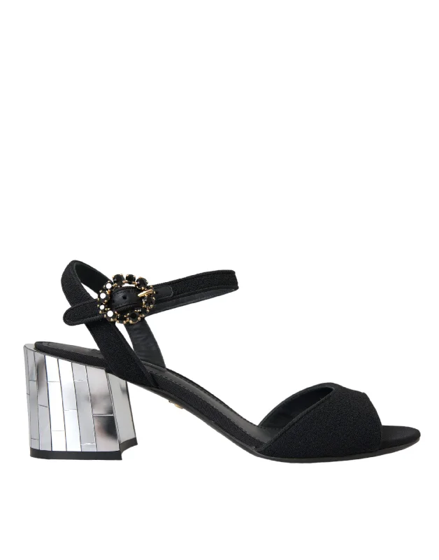 Orthopedic Women's Sandals with Arch Support in Gray for Foot HealthDolce & Gabbana  Crystal Ankle Strap Keira Sandal Women's Shoes (Pre-Owned)