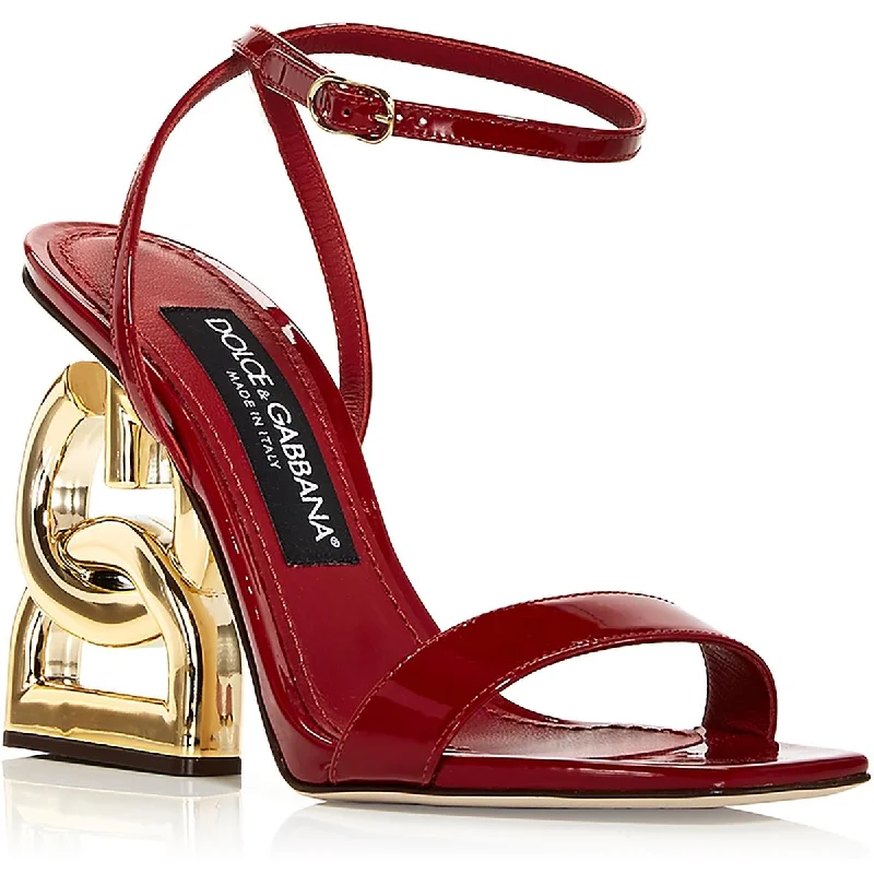 Women's Sandals with a Floral - Printed Upper in Pink for a Feminine Spring LookDolce & Gabbana Womens Keira Pop Patent Leather Open Toe Heels Women's Sandals with a Floral - Printed Upper in Pink for a Feminine Spring LookDolce & Gabbana Womens Keira Pop Patent Leather Open Toe Heels