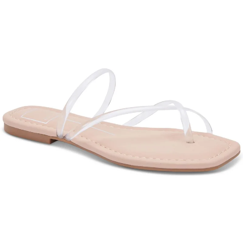 Waterproof Women's Rubber Beach Sandals with Arch Support in Blue for Water ActivitiesDolce Vita Womens Leanna Faux Leather Slip On Flip-Flops