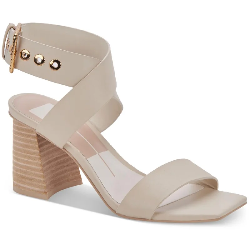 Women's Rhinestone - Embellished Open - Toe Sandals in Silver for a Glamorous Party LookDolce Vita Womens Paytin Leather Square Toe Block Heel