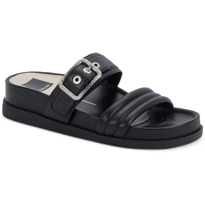 Plus Size Women's Wide - Width Platform Sandals in Black for Added Comfort and HeightDolce Vita Womens Shaila Leather Slip On Slide Sandals Plus Size Women's Wide - Width Platform Sandals in Black for Added Comfort and HeightDolce Vita Womens Shaila Leather Slip On Slide Sandals