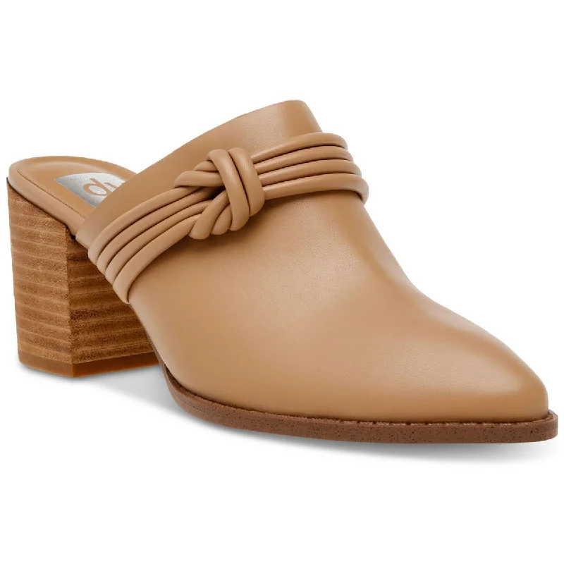 Sustainable Women's Recycled Material Sandals in Beige for Eco - Conscious ShoppersDolce Vita Womens Tabitha Faux Leather Slip On Block Heel