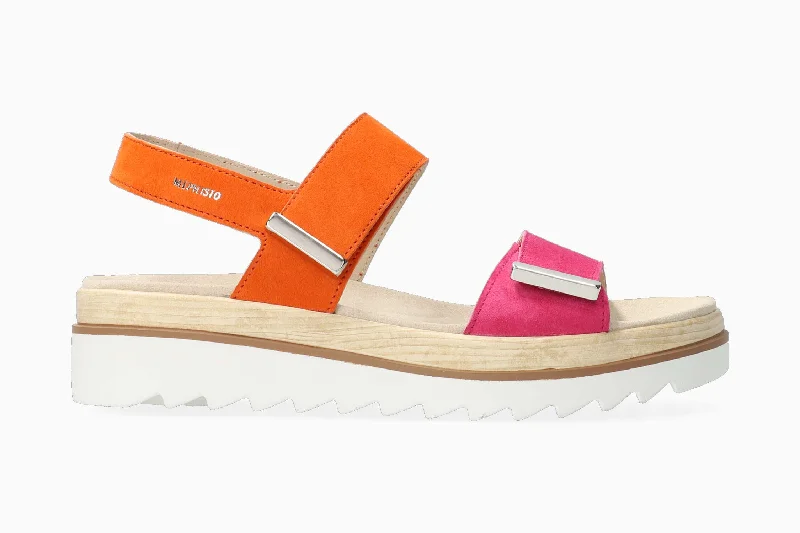 Women's Ankle - Strap Sandals with a Block Heel in Red for a Sophisticated StyleWomen's Ankle - Strap Sandals with a Block Heel in Red for a Sophisticated StyleDominica - Fuchsia
