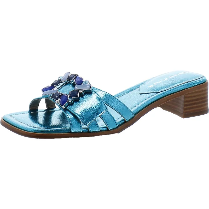 Child - Friendly Women's Sandals with a Secure Buckle in Purple for Moms on the GoChild - Friendly Women's Sandals with a Secure Buckle in Purple for Moms on the GoDonald J. Pliner Womens BELLAMY Leather Slip On Slide Sandals