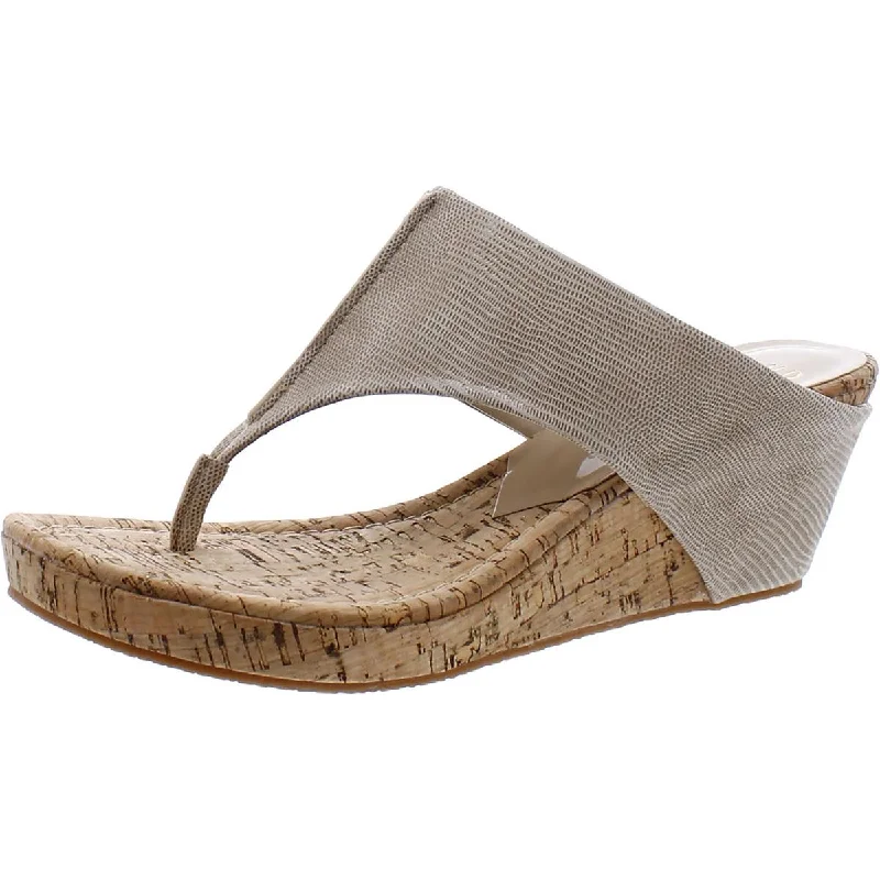 Women's Flat Slide Sandals with a Memory Foam Insole in White for All - Day ComfortWomen's Flat Slide Sandals with a Memory Foam Insole in White for All - Day ComfortDonald J. Pliner Womens GIL85X Leather Slip On Wedge Sandals
