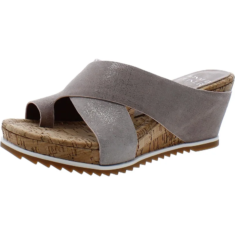 Orthopedic Women's Sandals with Arch Support in Gray for Foot HealthOrthopedic Women's Sandals with Arch Support in Gray for Foot HealthDonald J. Pliner Womens HPSISU Leather Slip On Wedge Sandals
