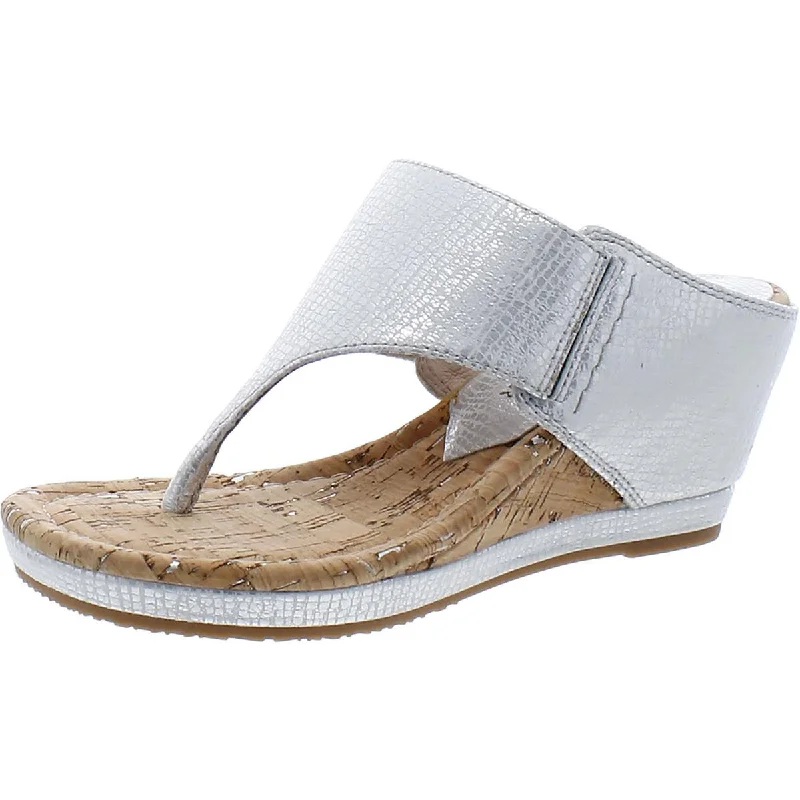 Women's Rhinestone - Embellished Open - Toe Sandals in Silver for a Glamorous Party LookWomen's Rhinestone - Embellished Open - Toe Sandals in Silver for a Glamorous Party LookDonald J. Pliner Womens MALONE Leather Slip On Wedge Sandals