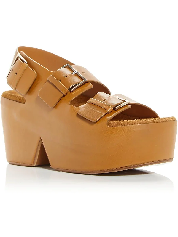 Women's Strappy Gladiator Sandals with Buckle Closures in Tan for a Boho LookWomen's Strappy Gladiator Sandals with Buckle Closures in Tan for a Boho LookElva Womens Leather Block Heel Platform Sandals