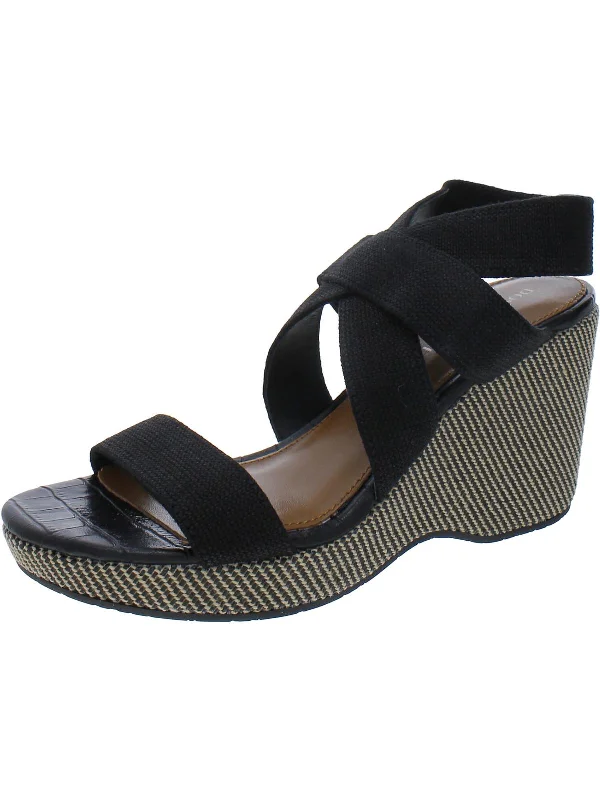 Adjustable Strap Women's Sandals with a Padded Heel in Pink for a Custom FitFarai Womens Open Toe Ankle Wedge Sandals
