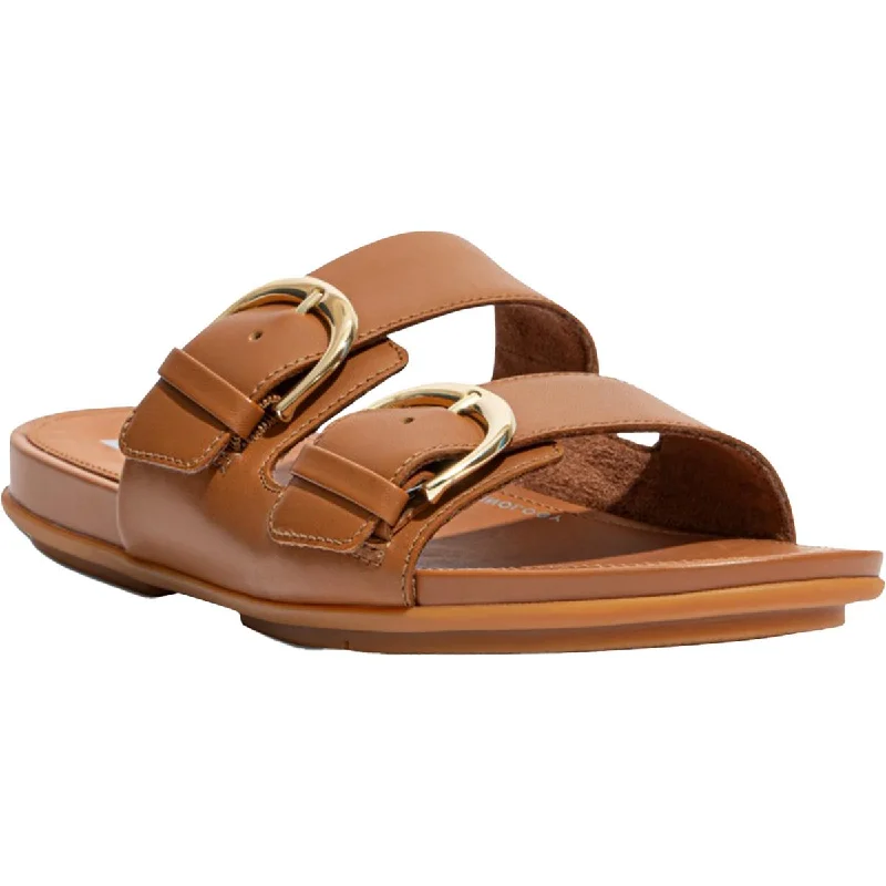 Plus Size Women's Wide - Width Platform Sandals in Black for Added Comfort and HeightFitflop Womens Leather Slip On Strappy Sandals