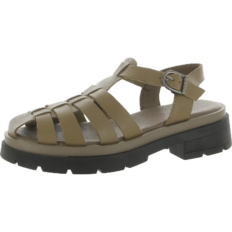 Women's Strappy Gladiator Sandals with Buckle Closures in Tan for a Boho LookFree People Womens Delaney  Buckle Leather Fisherman Sandals