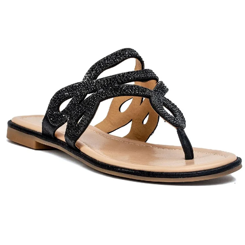Sustainable Women's Recycled Material Sandals in Beige for Eco - Conscious ShoppersSustainable Women's Recycled Material Sandals in Beige for Eco - Conscious ShoppersGC Shoes Womens Amelia Embellished Flat Sandals