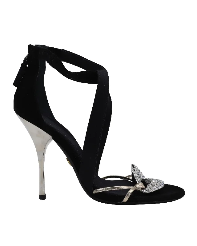 Child - Friendly Women's Sandals with a Secure Buckle in Purple for Moms on the GoGiambattista Valli x H&M Pumps in Black Suede