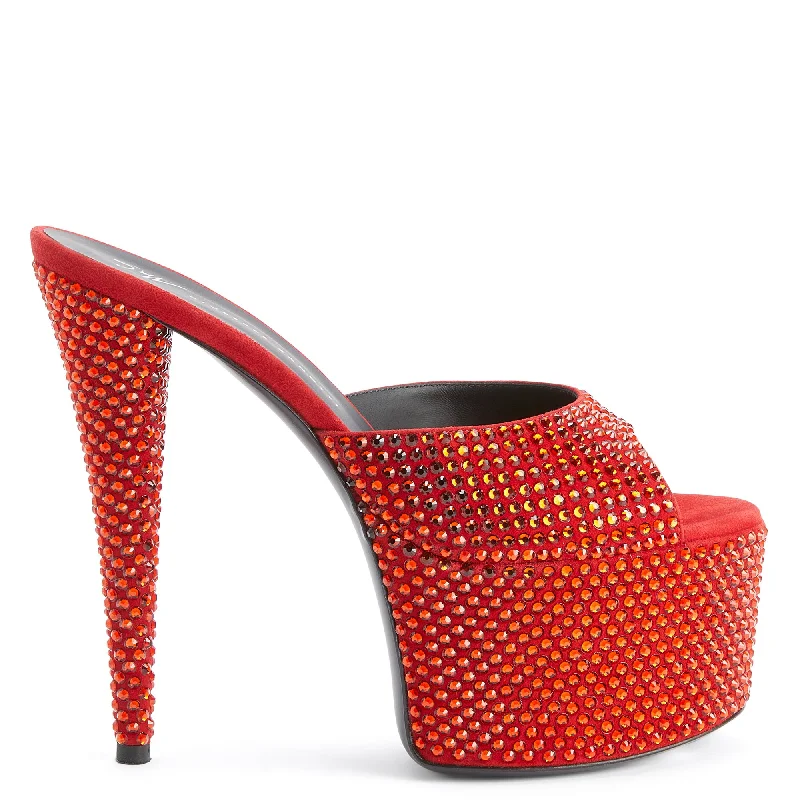 Women's Sandals with a Wedge Heel and a Tassel Detail in Orange for a Trendy LookGiuseppe Zanotti Gz Aida Women's Sandals with a Wedge Heel and a Tassel Detail in Orange for a Trendy LookGiuseppe Zanotti Gz Aida