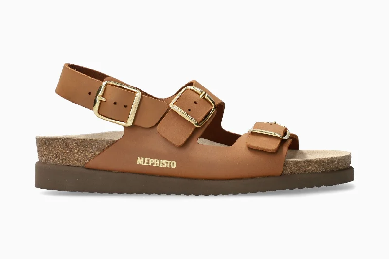 Women's Flat Slide Sandals with a Memory Foam Insole in White for All - Day ComfortWomen's Flat Slide Sandals with a Memory Foam Insole in White for All - Day ComfortHetty - Camel