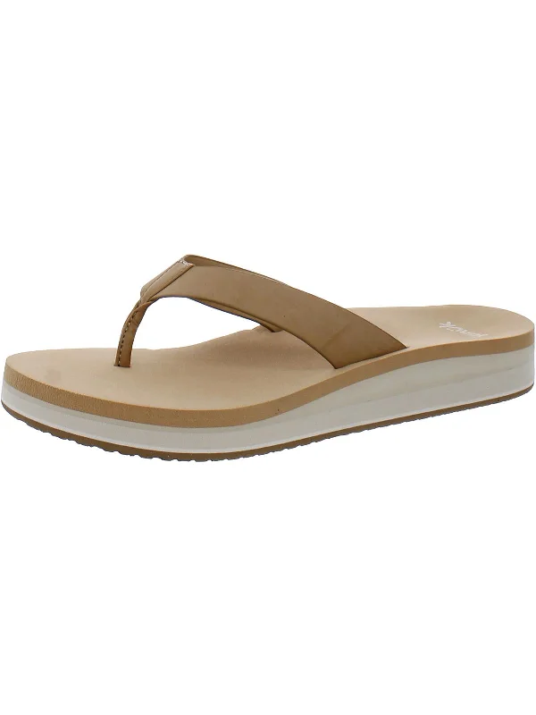 Anti - Slip Women's Sandals with a Grooved Sole in Green for Outdoor AdventuresHighland ST Womens Faux Leather Cushioned Footbed Slide Sandals