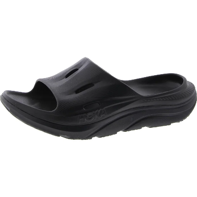 Waterproof Women's Rubber Beach Sandals with Arch Support in Blue for Water ActivitiesHoka One One Mens Cushioned Footbed Slip-On Pool Slides