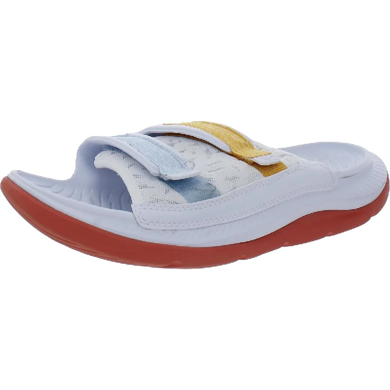 Women's Cork - Soled Espadrille Sandals with a Rope - Trimmed Upper in Navy for a Summer VibeHoka One One Womens Mesh Inset  Slide Sandals