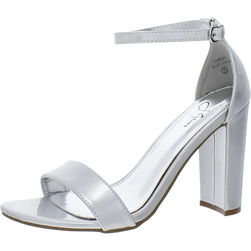 Women's Ankle - Strap Sandals with a Block Heel in Red for a Sophisticated StyleJ. Adams Womens Shirley Ankle Strap Heels