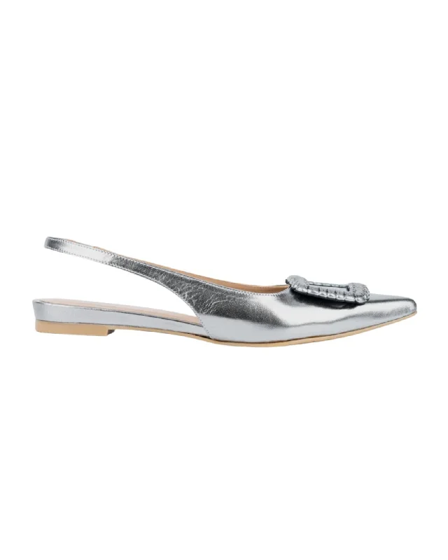 Women's Sandals with a Wedge Heel and a Tassel Detail in Orange for a Trendy LookJanetta Flat Slingback Sandal In Anthracite