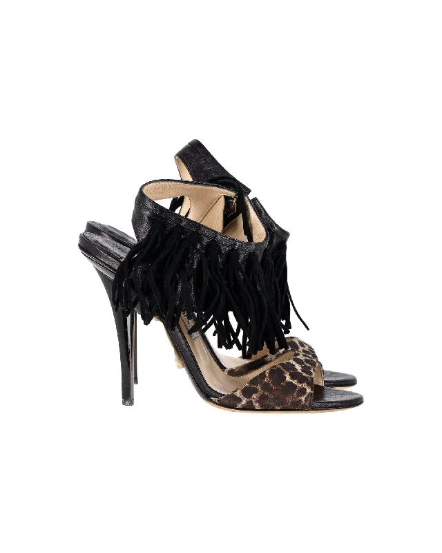 Women's Flat Slide Sandals with a Memory Foam Insole in White for All - Day ComfortJimmy Choo Leopard-Print Fringe Sandals in Black Leather Women's Flat Slide Sandals with a Memory Foam Insole in White for All - Day ComfortJimmy Choo Leopard-Print Fringe Sandals in Black Leather