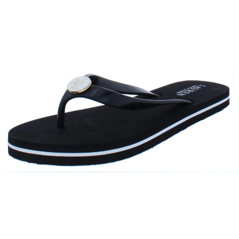 Women's Sandals with a Floral - Printed Upper in Pink for a Feminine Spring LookLauren Ralph Lauren Womens Elissa II Flat Thong Flip-Flops Women's Sandals with a Floral - Printed Upper in Pink for a Feminine Spring LookLauren Ralph Lauren Womens Elissa II Flat Thong Flip-Flops