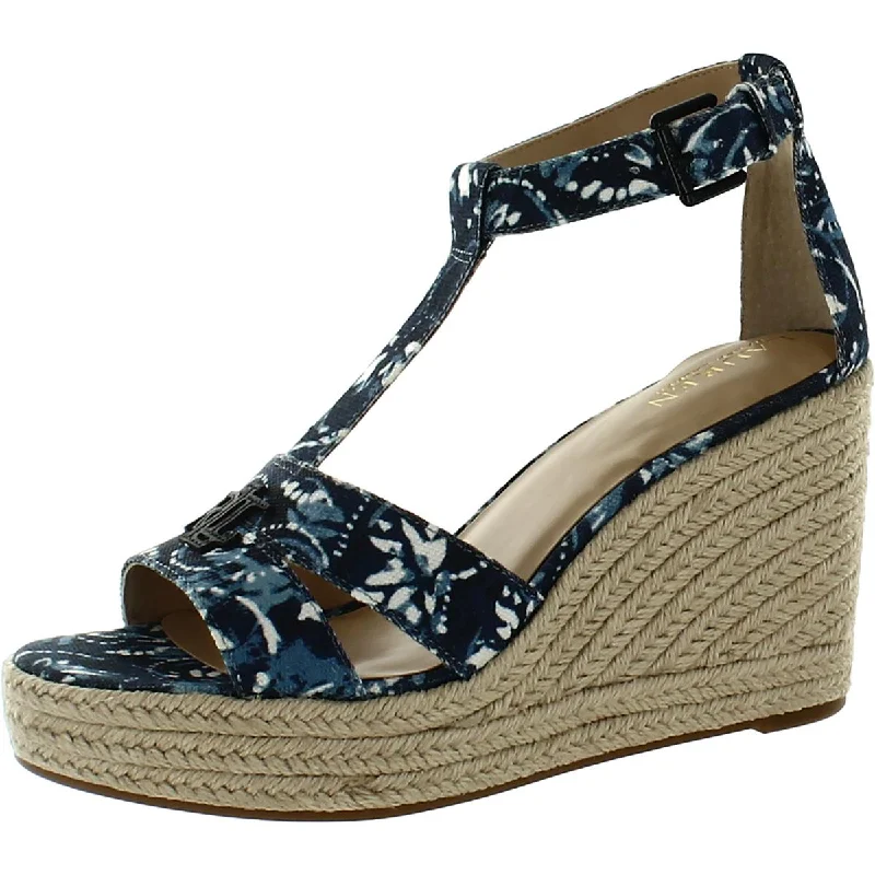 Women's Ankle - Strap Sandals with a Block Heel in Red for a Sophisticated StyleLauren Ralph Lauren Womens Hale Logo Platform Espadrilles Women's Ankle - Strap Sandals with a Block Heel in Red for a Sophisticated StyleLauren Ralph Lauren Womens Hale Logo Platform Espadrilles