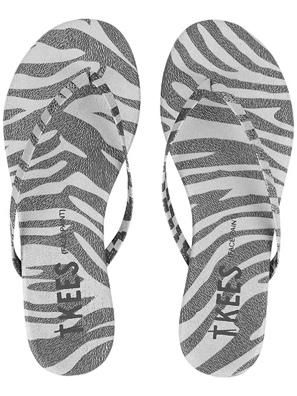 Lightweight Women's Mesh - Paneled Sandals in Yellow for BreathabilityLeather Flip Flops In Silver Zebra