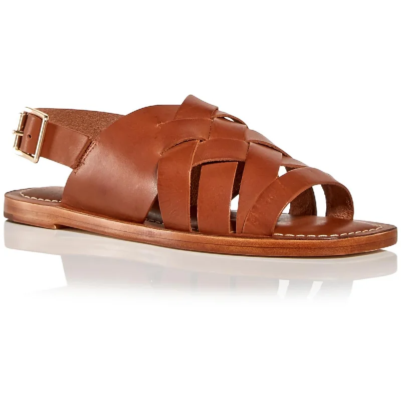 Plus Size Women's Wide - Width Platform Sandals in Black for Added Comfort and HeightLoeffler Randall Womens Grayson Leather Peep-Toe Slingback Sandals