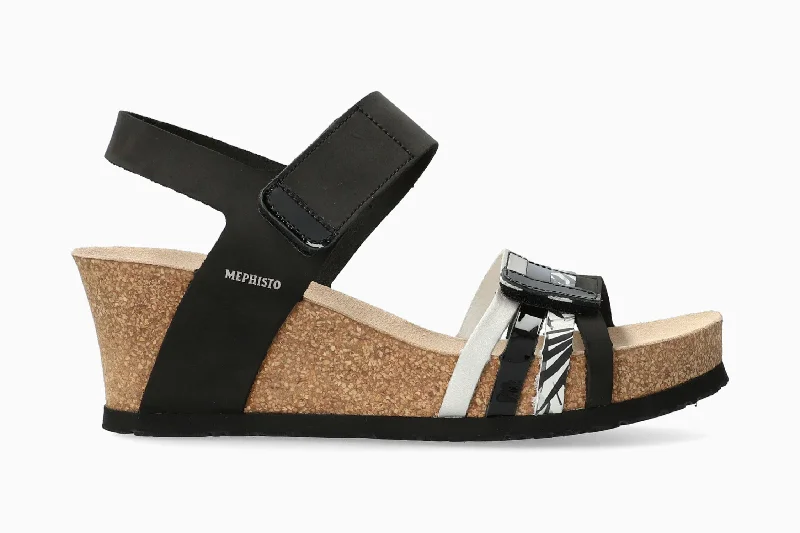 Women's Sandals with a Floral - Printed Upper in Pink for a Feminine Spring LookWomen's Sandals with a Floral - Printed Upper in Pink for a Feminine Spring LookLucia - Black Multi