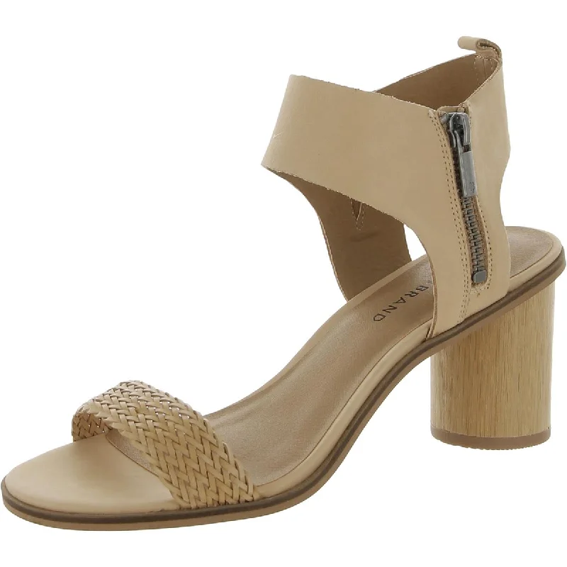 Women's Leather - Strapped Sandals with a Braided Detail in Brown for a Rustic AppealWomen's Leather - Strapped Sandals with a Braided Detail in Brown for a Rustic AppealLucky Brand Womens Pomee Leather Ankle Heels