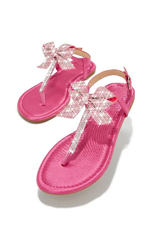 Orthopedic Women's Sandals with Arch Support in Gray for Foot HealthLuxe Sunsets Embellished Thong Strap Sandals - Pink