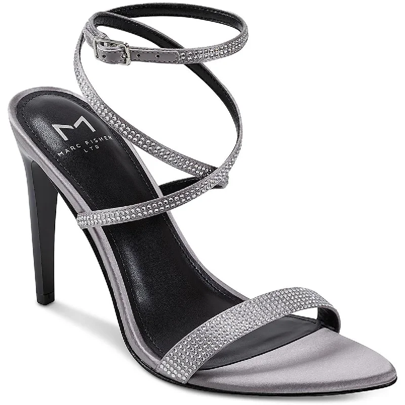 Women's Leather - Strapped Sandals with a Braided Detail in Brown for a Rustic AppealMarc Fisher LTD Womens Cammile Embellished Ankle Strap Heels