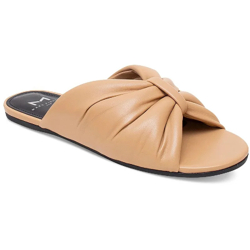 Child - Friendly Women's Sandals with a Secure Buckle in Purple for Moms on the GoMarc Fisher LTD Womens Olita Leather Gathered Slide Sandals Child - Friendly Women's Sandals with a Secure Buckle in Purple for Moms on the GoMarc Fisher LTD Womens Olita Leather Gathered Slide Sandals