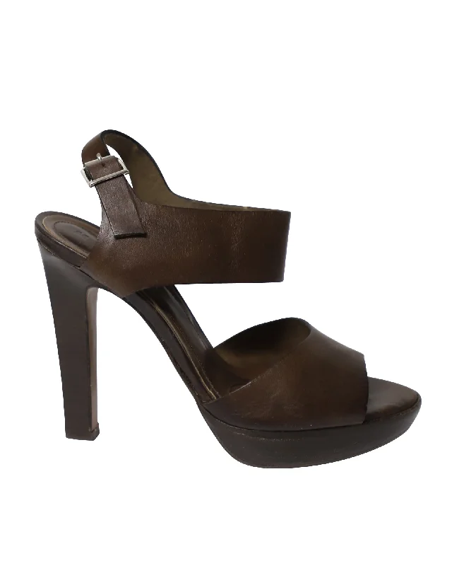 Lightweight Women's Mesh - Paneled Sandals in Yellow for BreathabilityMarni High Heel Sandals in Brown Leather Lightweight Women's Mesh - Paneled Sandals in Yellow for BreathabilityMarni High Heel Sandals in Brown Leather