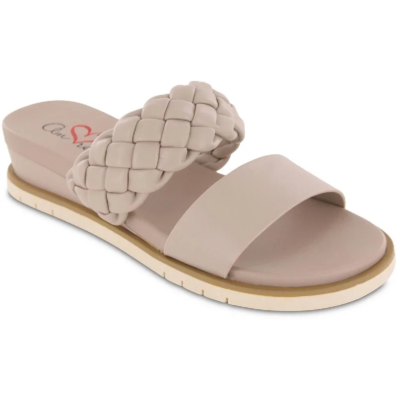 Child - Friendly Women's Sandals with a Secure Buckle in Purple for Moms on the GoMia Amore Womens EDITA Slip On Open Toe Slide Sandals